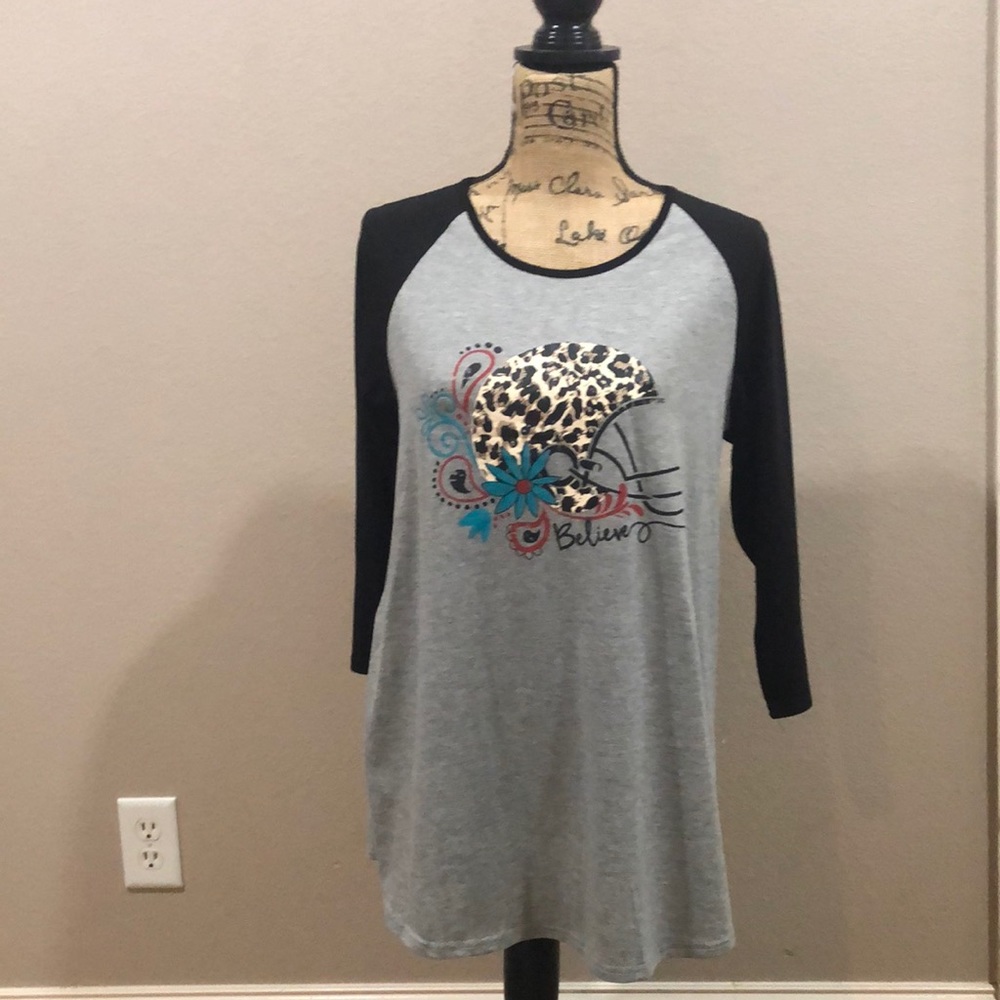 Leopard football helmet shirt